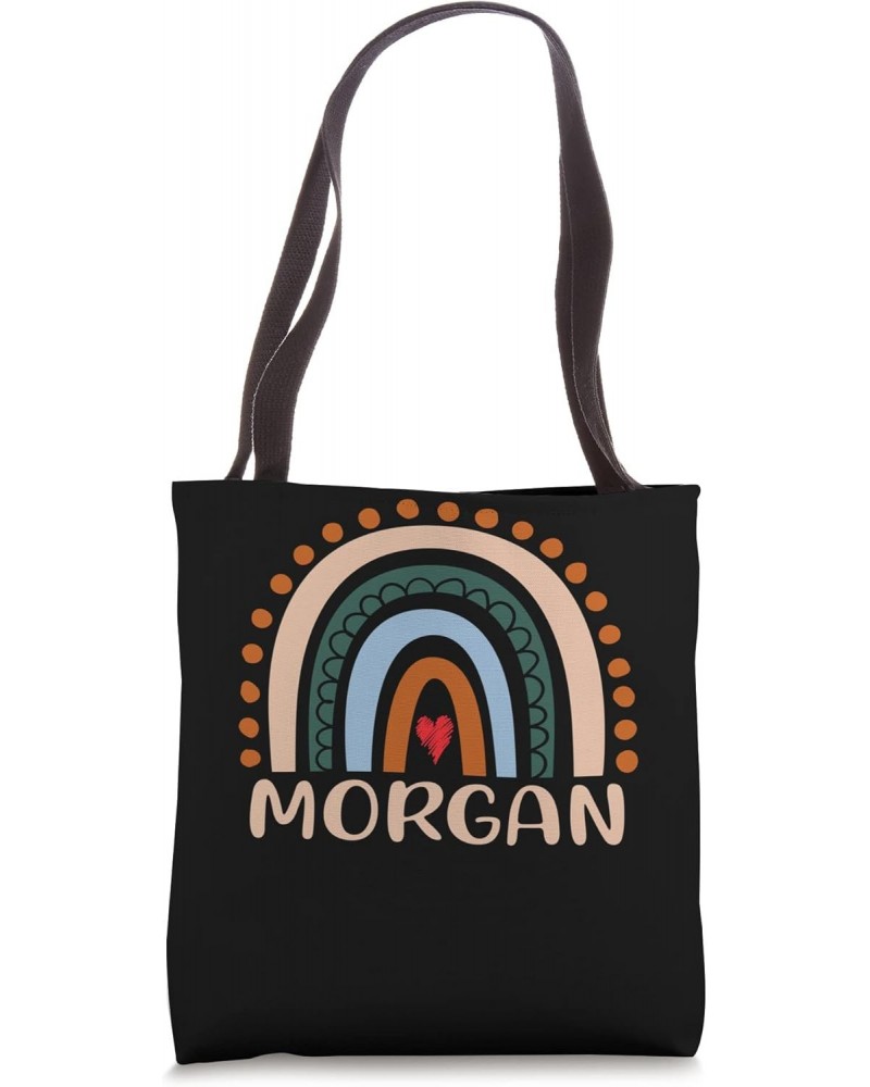 Morgan Name Personalized Funny Women Rainbow Morgan Tote Bag $16.23 Totes