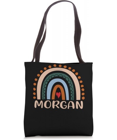 Morgan Name Personalized Funny Women Rainbow Morgan Tote Bag $16.23 Totes