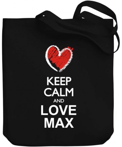 Keep calm and love Max chalk style Canvas Tote Bag 10.5" x 16" x 4 $23.99 Totes