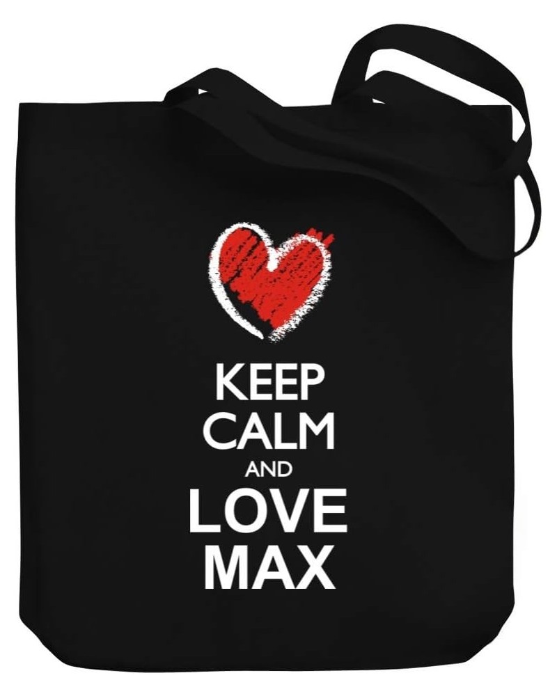 Keep calm and love Max chalk style Canvas Tote Bag 10.5" x 16" x 4 $23.99 Totes