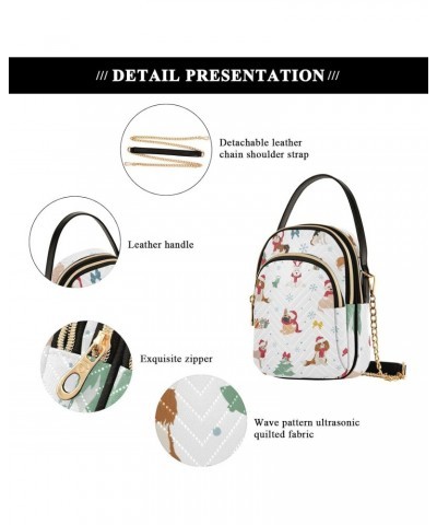 Dog Characters Christmas Crossbody Bags for Women Travel Crossbody Bags Handle Satchel with Chain Strap for Travel Women $10....