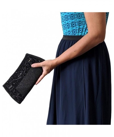 Handmade Beaded Purse, Evening Clutches For Wedding And Party, Purses For Women Black $21.56 Evening Bags