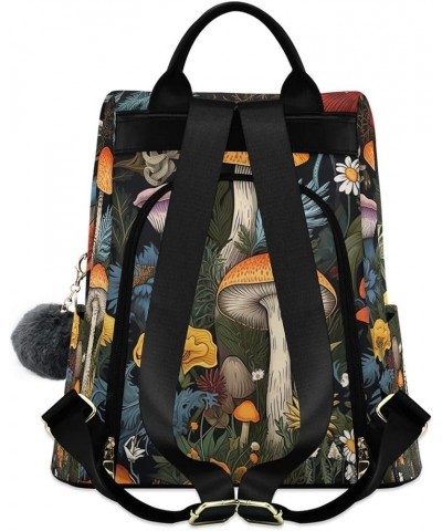 Mermaid Underwater Cute Rucksack Backpack for Women Anti Theft Back Zipper Pocket Design Travel Bag with Pompom Floral and Mu...