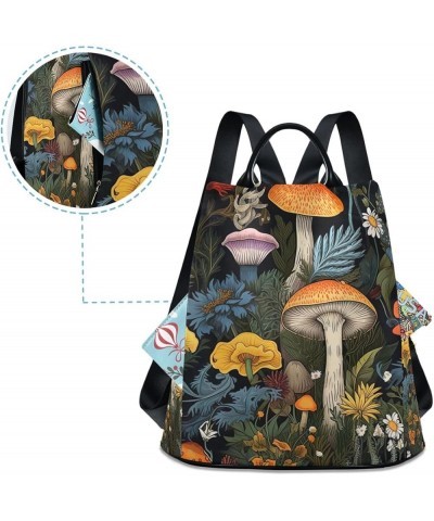 Mermaid Underwater Cute Rucksack Backpack for Women Anti Theft Back Zipper Pocket Design Travel Bag with Pompom Floral and Mu...