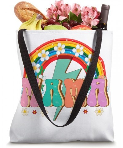 Mama Happy Mother's Day Groovy Retro Best Mom Ever Funny Tote Bag $12.54 Totes