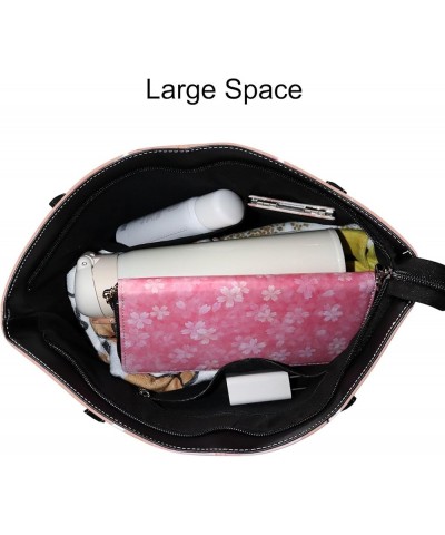 Women's Fashion Casual Handbag,PU Leather Large Capacity PC Work Bag,Travel Camping Picnic Single Shoulder Bag Lovely Water G...