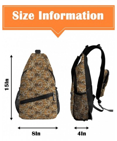 Sling Bag Crossbody Sling Backpack Waterproof Chest Bag Daypack Shoulder Bag for Hiking Walking Travel Flowerplr0020 $17.71 C...