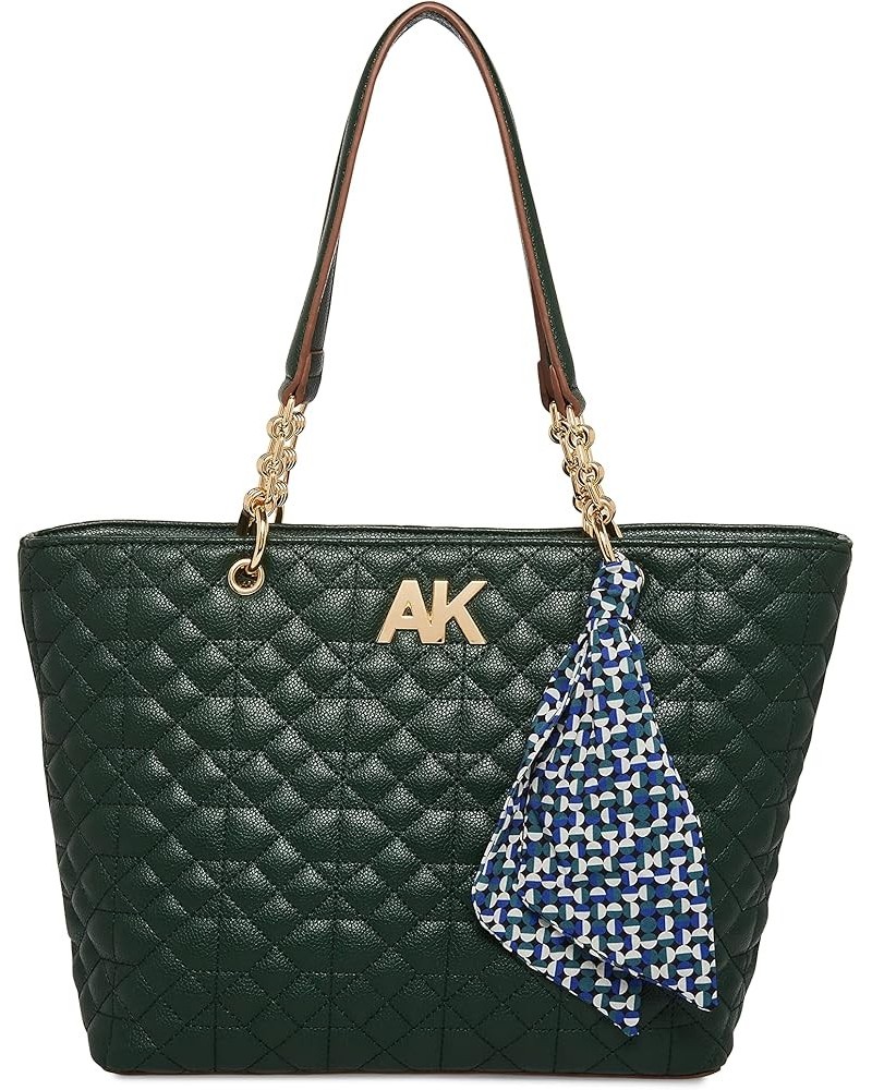 Quilted Chain Tote Evergreen $29.38 Shoulder Bags