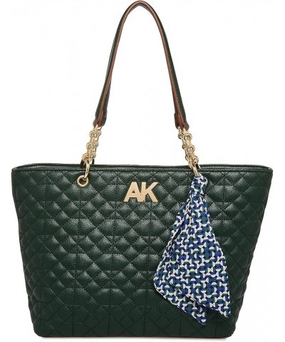 Quilted Chain Tote Evergreen $29.38 Shoulder Bags