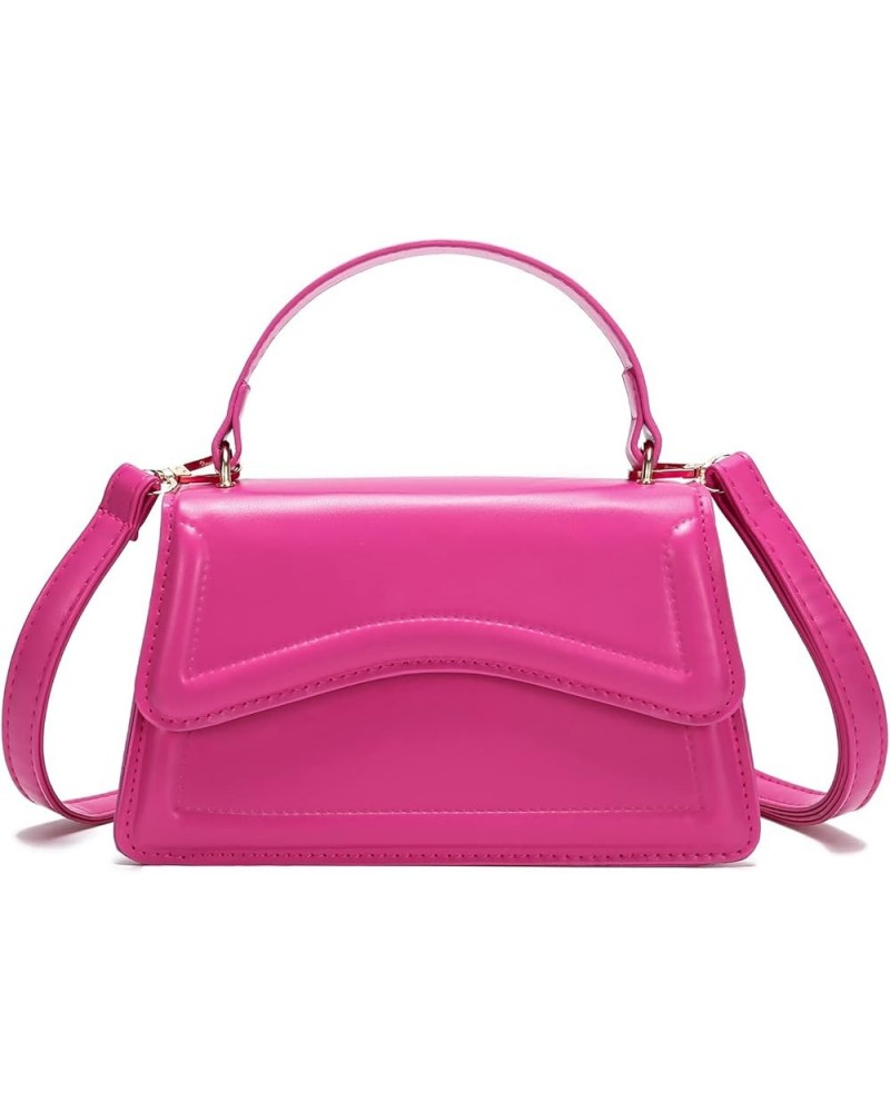 Stylish and Simple Crossbody Bag Small Square bag Purses for Women Satchel Shoulder bag Bag Purse 1hot Pink $15.89 Crossbody ...