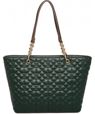 Quilted Chain Tote Evergreen $29.38 Shoulder Bags