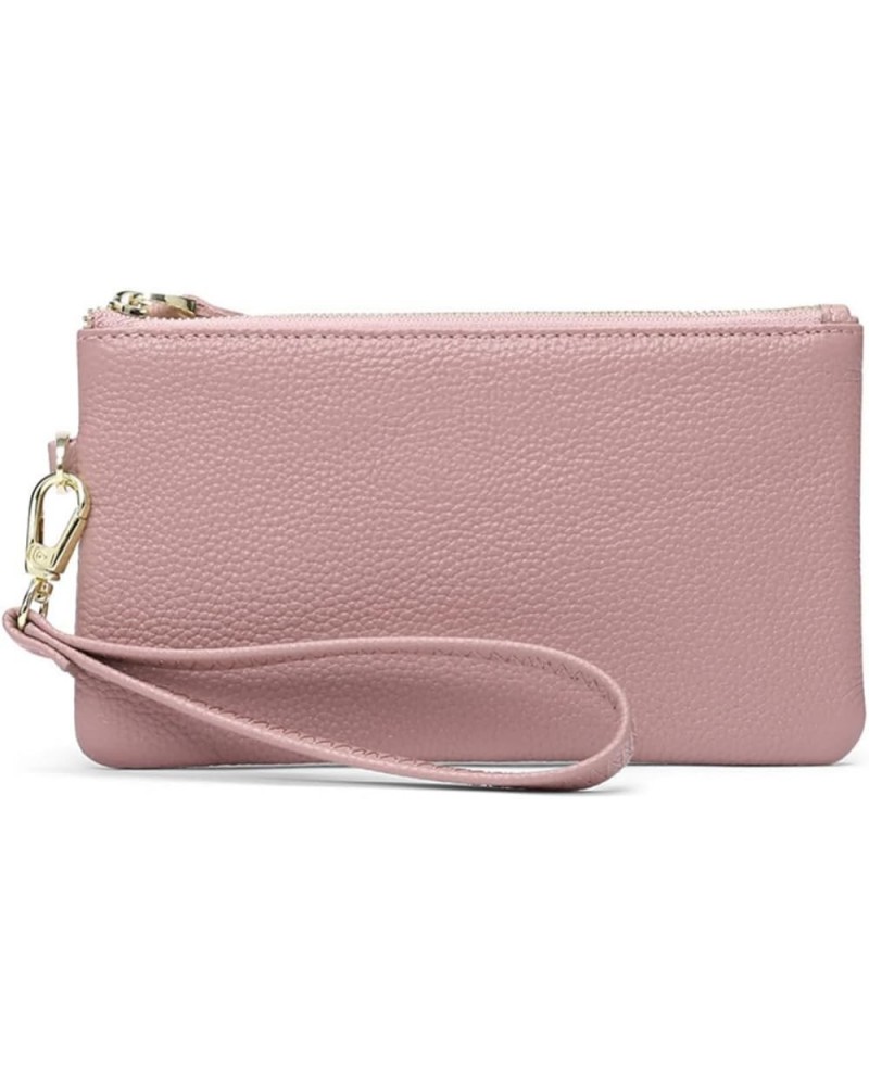 Rfid Blocking Wallet for Women Genuine Leather Wristlet Strap Pone Pouch Zipper Around Coin Pocket Clutch Purse Pink $28.81 T...