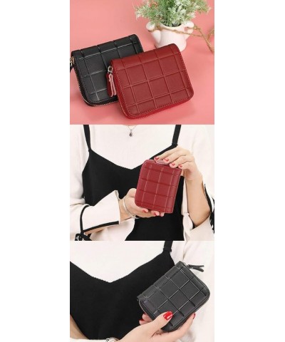 Super Mini Zip Around Genuine Leather Organized Wallet Purse for Women and Girls Rose Red $11.75 Wallets