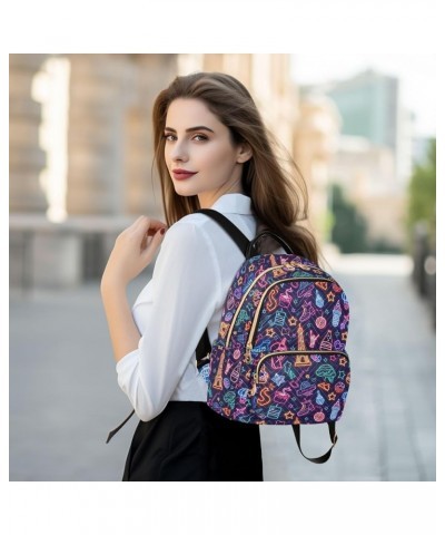 Neon Pattern Fashion Backpack Purse for Women, Casual Daypacks, Ladies Gift for Traveling Hiking Multicolor Medium $16.80 Bac...