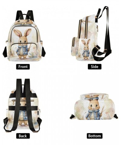 Mini Backpack Purse for Women, Bunny Travel Bag Casual Daypack Shoulder Bag Small $12.80 Backpacks