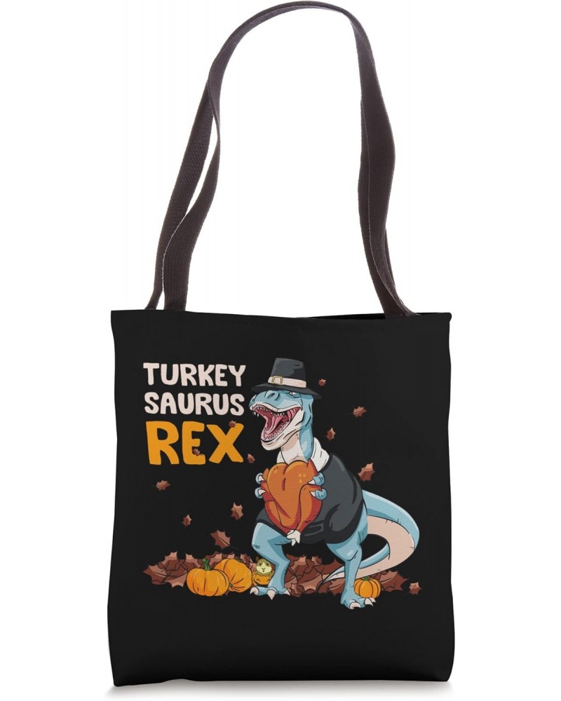 Dinosaur Thanksgiving Boy Turkey Saurus T rex Pilgrim Gobble Tote Bag $13.62 Totes