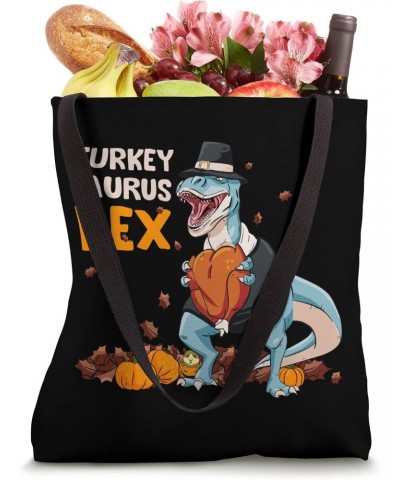 Dinosaur Thanksgiving Boy Turkey Saurus T rex Pilgrim Gobble Tote Bag $13.62 Totes