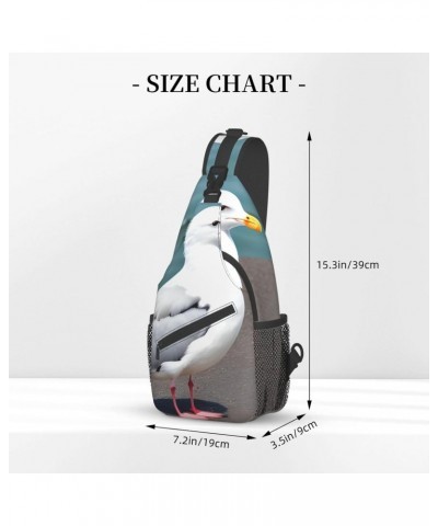 Cross chest bag diagonally Cute seagull pattern Suitable For Men And Women outdoor hiking Daily travel Long and short trips $...