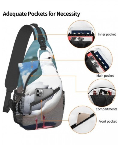 Cross chest bag diagonally Cute seagull pattern Suitable For Men And Women outdoor hiking Daily travel Long and short trips $...