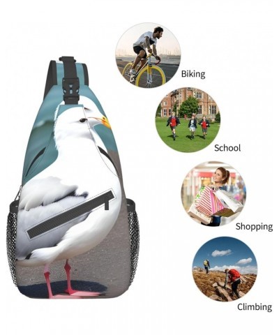 Cross chest bag diagonally Cute seagull pattern Suitable For Men And Women outdoor hiking Daily travel Long and short trips $...