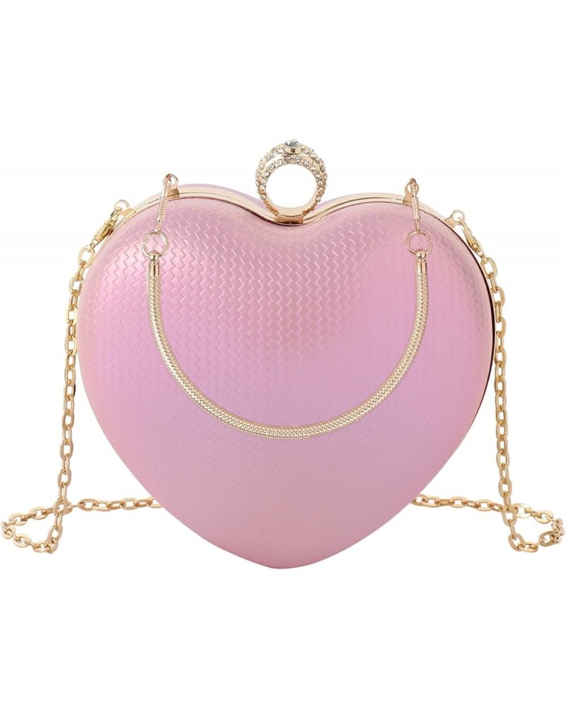 Mily Heart Shape Clutch Bag Messenger Shoulder Handbag Tote Evening Bag Purse 7650+pink $16.12 Evening Bags