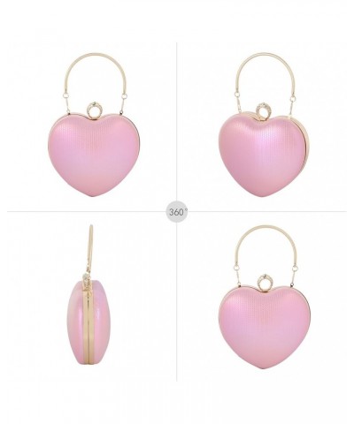 Mily Heart Shape Clutch Bag Messenger Shoulder Handbag Tote Evening Bag Purse 7650+pink $16.12 Evening Bags