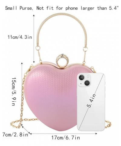 Mily Heart Shape Clutch Bag Messenger Shoulder Handbag Tote Evening Bag Purse 7650+pink $16.12 Evening Bags