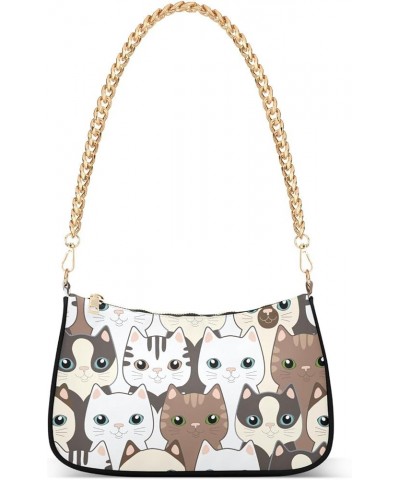 Flamingo Retro Tree Tote Shoulder Clutch Bag, Handbags Small, Simple Handbags for Women Funny Cats $14.70 Evening Bags