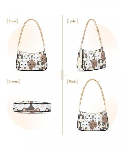 Flamingo Retro Tree Tote Shoulder Clutch Bag, Handbags Small, Simple Handbags for Women Funny Cats $14.70 Evening Bags