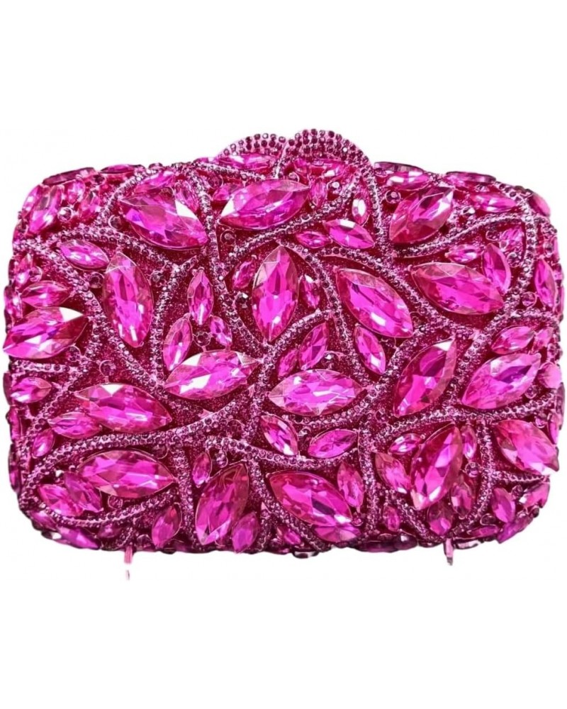 Sparkly Rhinestone Purse for Women Full Diamond Evening Clutch Bag Party Wedding Luxury Crystal Handbags Green Fuchsia $116.8...