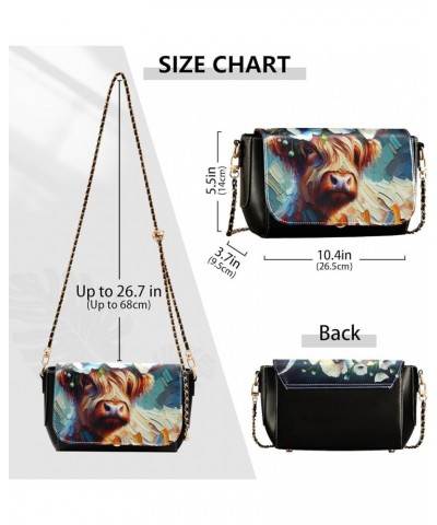 Crossbody Bags for Women Trendy Women's Black Shoulder Bag Small PU Leather Flap Cross Body Bag Handbags Pattern24 $16.39 Cro...