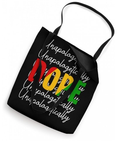 Unapologetically Black Dope Afro Melanin Black History Month Tote Bag $11.88 Totes