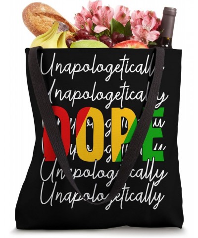 Unapologetically Black Dope Afro Melanin Black History Month Tote Bag $11.88 Totes