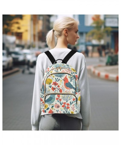 Peach Fruit Print Backpack Purses Quilted Backpack with Luggage Strap Spring Birds and Floral Medium $22.61 Backpacks