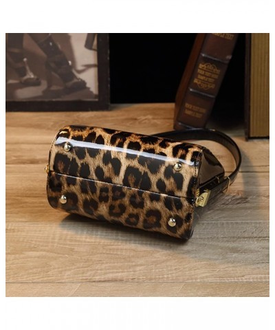 Fashion Small Shoulder Bag For Women Top Handle Satchel Handbags Leather Party Evening Bag Purses (Black) Leopard $42.25 Totes