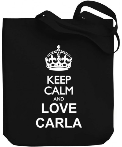 Keep calm and love Carla Canvas Tote Bag 10.5" x 16" x 4 $23.59 Totes