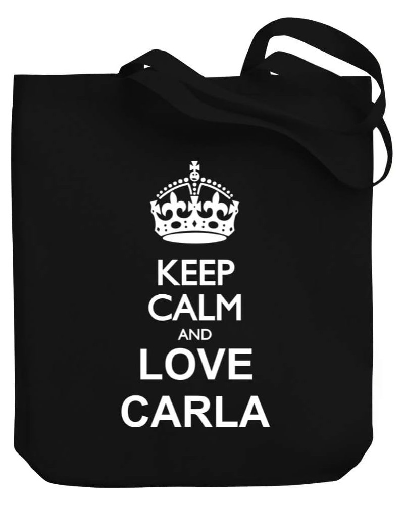 Keep calm and love Carla Canvas Tote Bag 10.5" x 16" x 4 $23.59 Totes