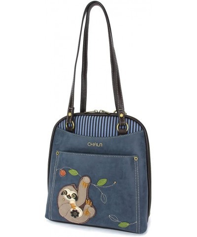 Convertible Backpack Purse Sloth - Blue $37.95 Backpacks