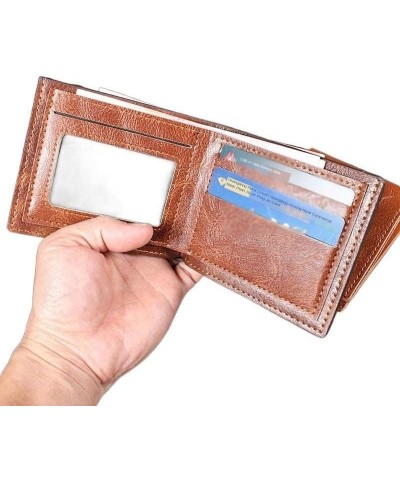 Man Wallet for Men Men's Genuine Leather Wallet Cowhide Money Clip, Multi-Card Position high-Grade Men's Leather Clip Short C...