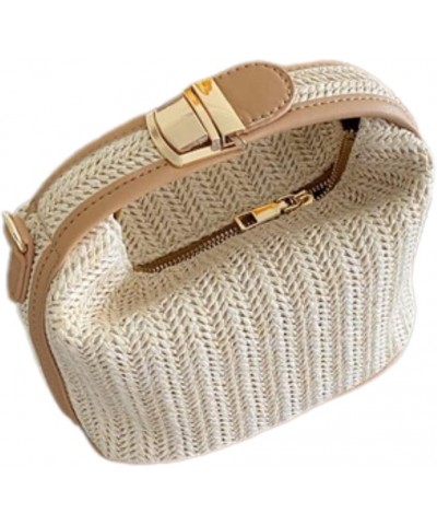 Straw Crossbody Bags for Women Small Knitting Summer Female Purse and Handbag Vacational Beach Shoulder Bags (White) $29.60 T...