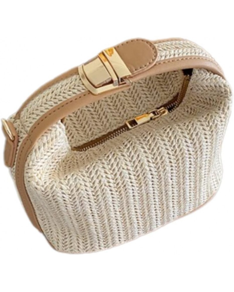 Straw Crossbody Bags for Women Small Knitting Summer Female Purse and Handbag Vacational Beach Shoulder Bags (White) $29.60 T...