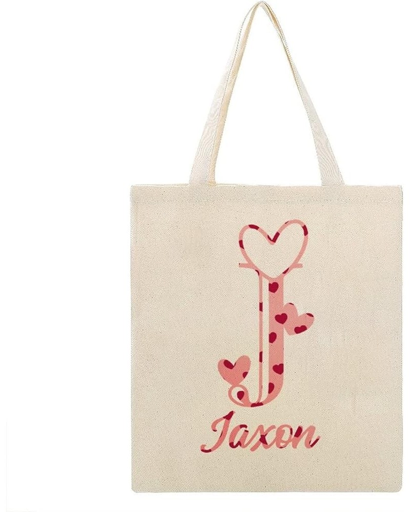 Canvas Tote Bag Monogram Initial Letter I Reusable Shopping Bags Cute Canvas Handbag for Women Style-4 $8.15 Shoulder Bags