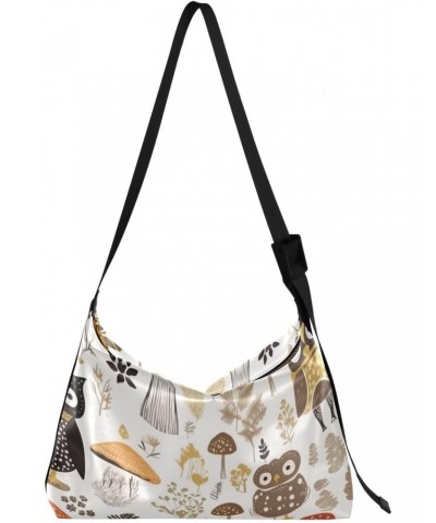 Mushrooms Owls Tote Bag for Women Large Hobo Bags Crossbody Hobo Bags Shopping Work Bag with Adjustable Strap for Women Men $...