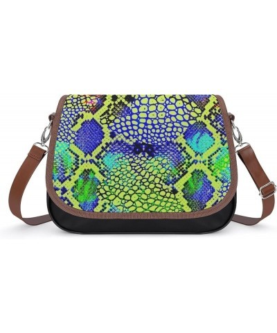 Printed Crossbody Bags Women City Leather Shoulder Bag Satchel Hobo Bags Trendy Blue Butterfly Color4 $28.49 Hobo Bags