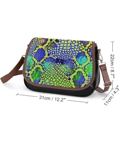 Printed Crossbody Bags Women City Leather Shoulder Bag Satchel Hobo Bags Trendy Blue Butterfly Color4 $28.49 Hobo Bags