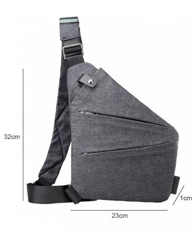 Anti Theft Crossbody Bag for Men Women Small Sling Bag for Travel with Multi Pocket Grey-shoulder Left $15.11 Crossbody Bags