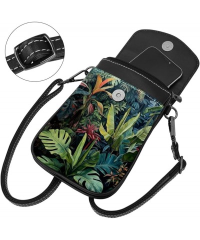 Diagonal Leather Phone Bag with 19x12x2cm/7.5x4.7x0.8in Size - Stylish and Convenient Cell Phone Purse Colorful Skull Pattern...