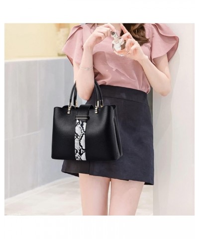 Handbag Large Capacity Tote Bag Snake Leather Tote Top Handle Handbag Shoulder Bag Cross-body Bag Blue Green $38.38 Totes