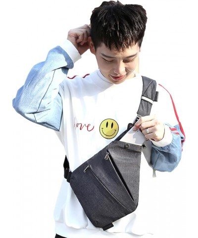 Anti Theft Crossbody Bag for Men Women Small Sling Bag for Travel with Multi Pocket Grey-shoulder Left $15.11 Crossbody Bags