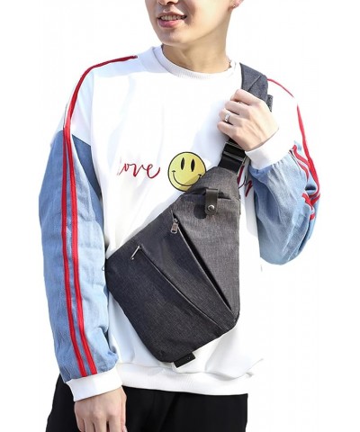 Anti Theft Crossbody Bag for Men Women Small Sling Bag for Travel with Multi Pocket Grey-shoulder Left $15.11 Crossbody Bags